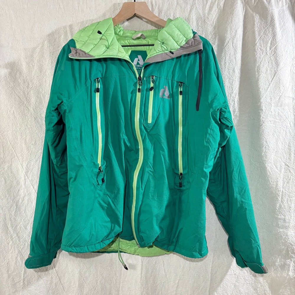Eddie Bauer First Ascent BC MicroTherm Down Jacket Green Women Large 800 Fill